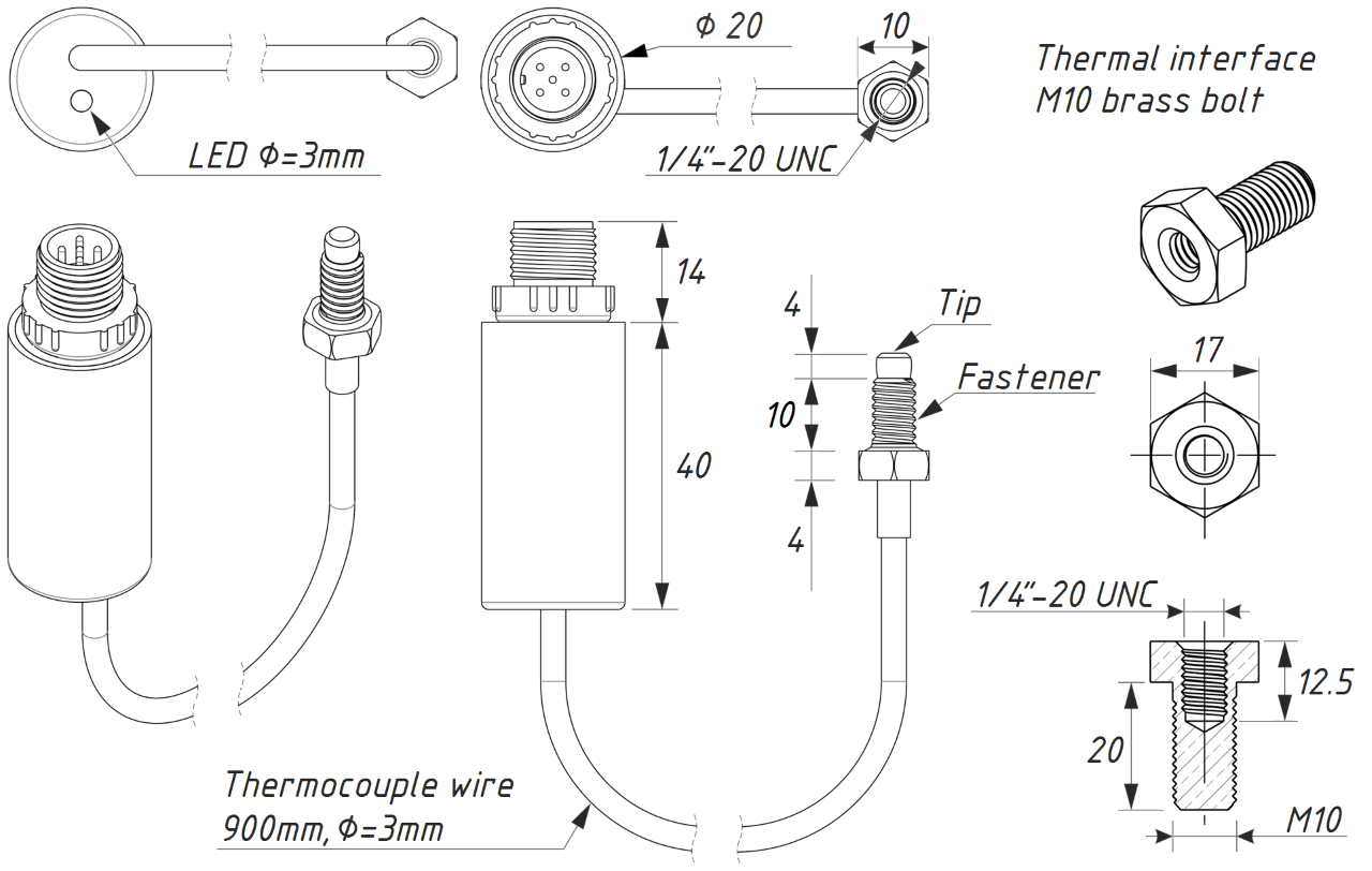 exgaust gas temp sensor drawing