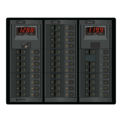 Blue Sea Systems, artnr: 1219, Blue Sea Systems Panel 360 230VAC8p/12VDC20p DMMs FR (replaces 1219B-BSS).