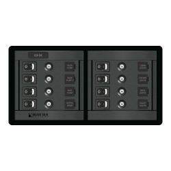 Blue Sea Systems, artnr: 1456, Blue Sea Systems Panel 360 DC 8pos Sw CLB H