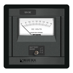 Blue Sea Systems, artnr: 1473, Blue Sea Systems Panel 360 DC 8–16V Analg VMtr (replaces 1473B-BSS).