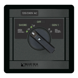 Blue Sea Systems, artnr: 1480, Blue Sea Systems Panel 360 120/240VAC Rotary65AOFF+2 (replaces 1480B-BSS).