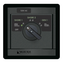 Blue Sea Systems, artnr: 1482, Blue Sea Systems Panel 360 120VAC Rotary30A OFF+3 (replaces 1482B-BSS).