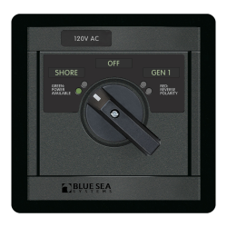 Blue Sea Systems, artnr: 1483, Blue Sea Systems Panel 360 120VAC Rotary65A OFF+2 (replaces 1483B-BSS).