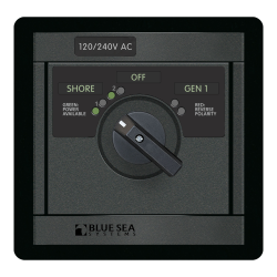 Blue Sea Systems, artnr: 1489, Blue Sea Systems Panel 360 120/240VAC Rotary30AOFF+2 (replaces 1489B-BSS).