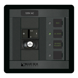 Blue Sea Systems, artnr: 1502, Blue Sea Systems Panel 360 RCBO 30A Main 2-Pole FR (replaces 1502B-BSS).