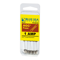 Blue Sea Systems, artnr: 5204100, Blue Sea Systems Fuse AGC 1A Pack 25.