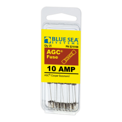 Blue Sea Systems, artnr: 5215100, Blue Sea Systems Fuse AGC 10A Pack 25.