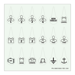 Blue Sea Systems, artnr: 7902B, Blue Sea Systems Label Kit Battery Switch ICON (Bulk)..