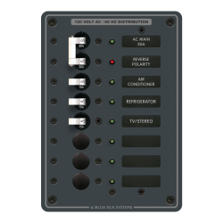 Blue Sea Systems, artnr: 8027, Blue Sea Systems Panel 120VAC 8pos w/Main