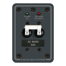 Blue Sea Systems, artnr: 8077, Blue Sea Systems Panel 120VAC Main 30A (replaces 8077B-BSS).