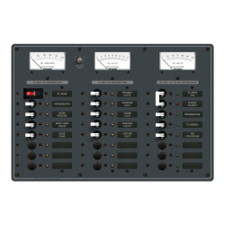 Blue Sea Systems, artnr: 8084, Blue Sea Systems Panel 120VAC8pos w/Mains DC16pos (replaces 8084B-BSS).