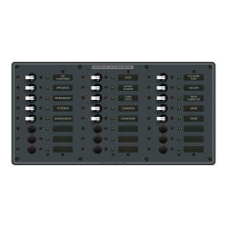 Blue Sea Systems, artnr: 8165, Blue Sea Systems Panel 230VAC 24pos (replaces 8165B-BSS).