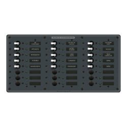 Blue Sea Systems, artnr: 8265, Blue Sea Systems Panel 120VAC 24pos (replaces 8265B-BSS).