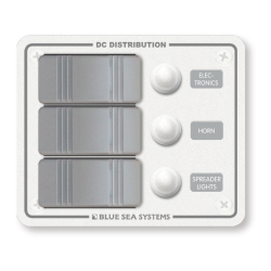 Blue Sea Systems, artnr: 8274, Blue Sea Systems Panel H2O 12VDC CLB 3pos V (replaces 8274B-BSS).