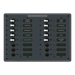 Blue Sea Systems, artnr: 8461, Blue Sea Systems Panel 120VAC 16pos (replaces 8461B-BSS).