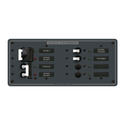 Blue Sea Systems, artnr: 8499, Blue Sea Systems Panel 120VAC SourceSel 4pos H (replaces 8499B-BSS).