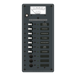 Blue Sea Systems, artnr: 8578, Blue Sea Systems Panel 230VAC 10pos VMtr (replaces 8578B-BSS).