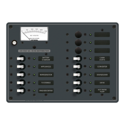 Blue Sea Systems, artnr: 8579, Blue Sea Systems Panel 230VAC 13pos VMtr (replaces 8579B-BSS).