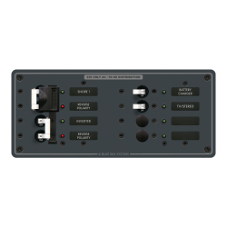 Blue Sea Systems, artnr: 8599, Blue Sea Systems Panel 230VAC SourceSel 4pos H (replaces 8599B-BSS).