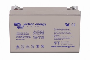Victron Energy, artnr: BAT412101085, AGM Deep Cycle Batt. 12V/110Ah (M8)